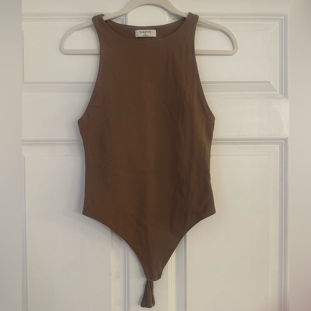 Aritzia Wilfred Brown Sleeveless Bodysuit